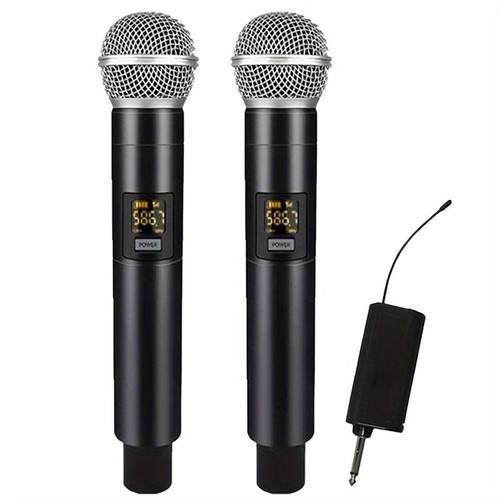 1pc 2pcs 4pcs wireless microphone 2 channels uhf professional handheld mic micphone for party karaoke church show meeting
