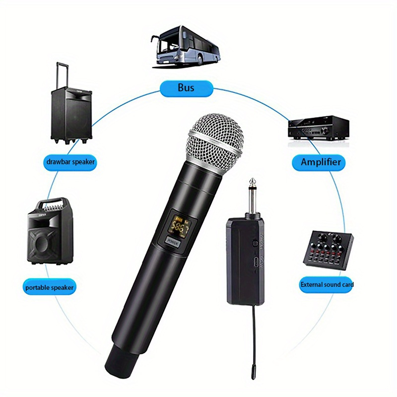 Micrófonos Inalámbricos Dinámico Karaoke Microfono 2 Piezas