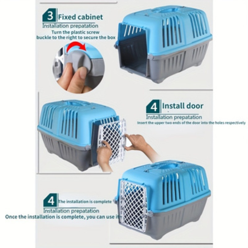 Pet Travel Carrier For Dog Cat Portable Secure Carrier Box - Temu