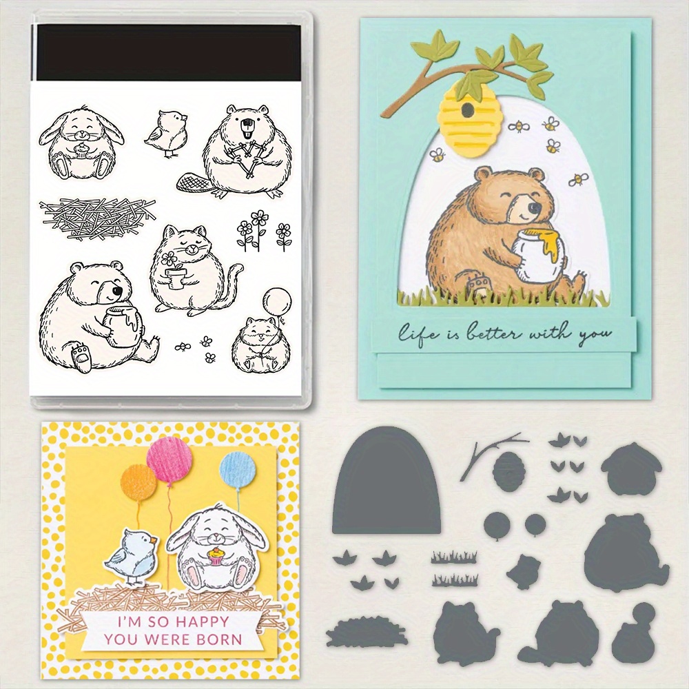 Baby Shower Silicone Stamp and Die Sets for Card Making Craft, DIY  Embossing Photo Album Decorative
