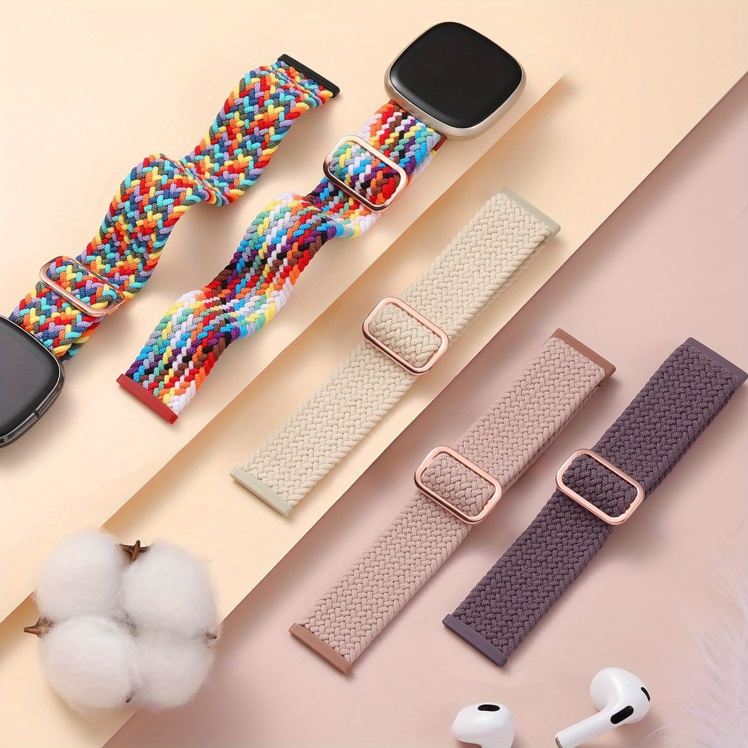 Lot de 6 bracelets de sport compatibles avec Fitbit Versa 2