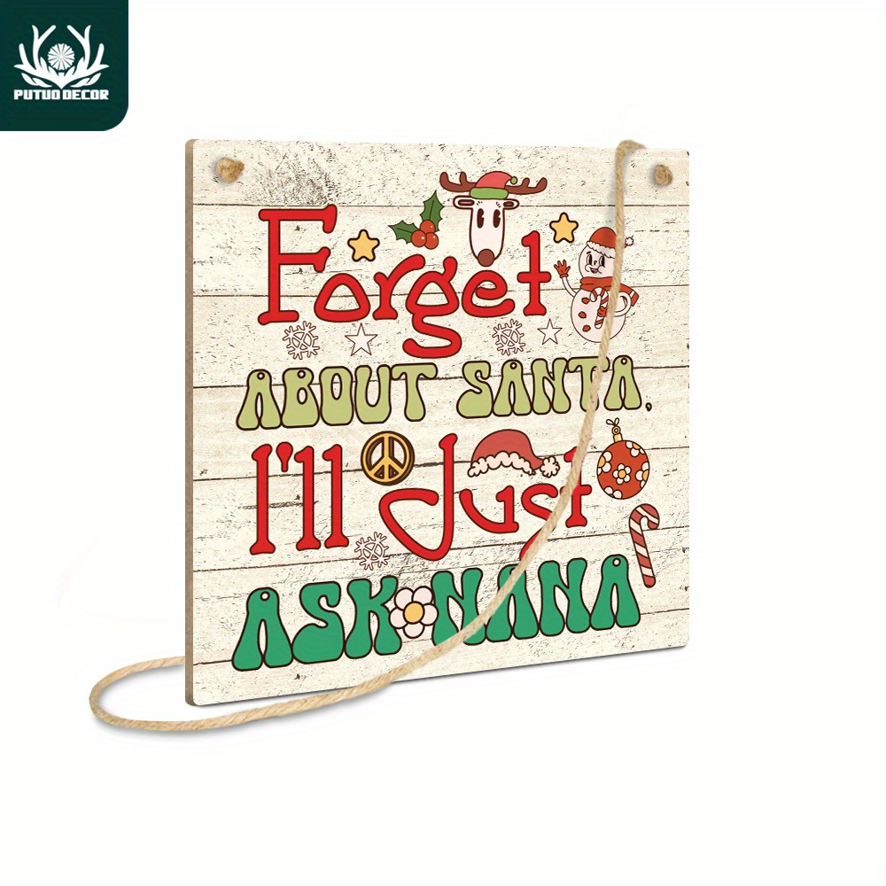 Nice Until Proven Naughty Wooden Hanging Sign Porcelain Wall - Temu