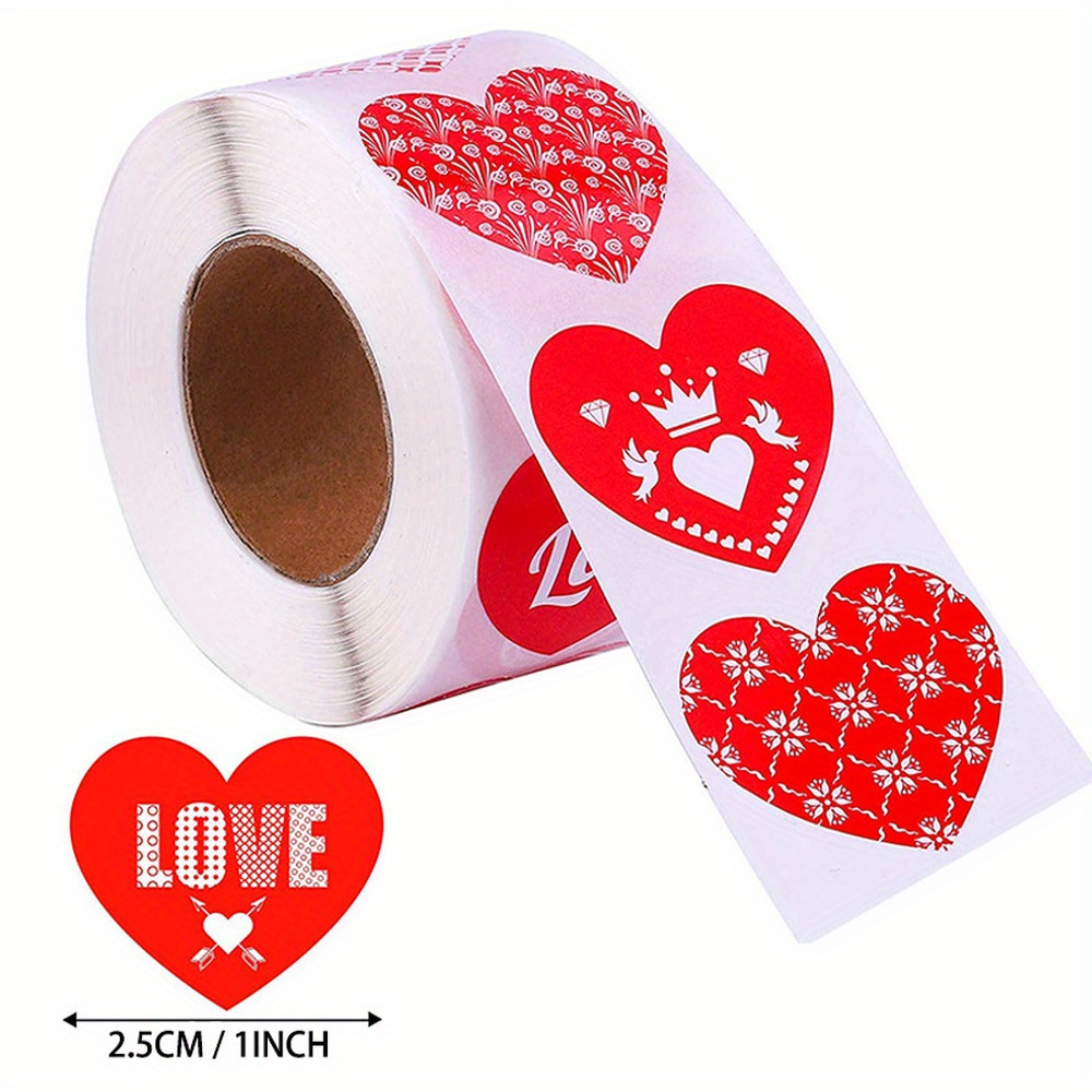 Sticker Label Heart Stickers for Envelopes Valentine's Day Sparkling Heart  Stickers Decorative Love Stickers Holiday Decoration
