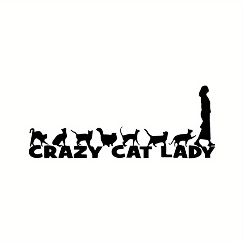 

Car Sticker Crazy Cat Lady Funny Cute Car Window Decal Creative Decoration Car Stickers