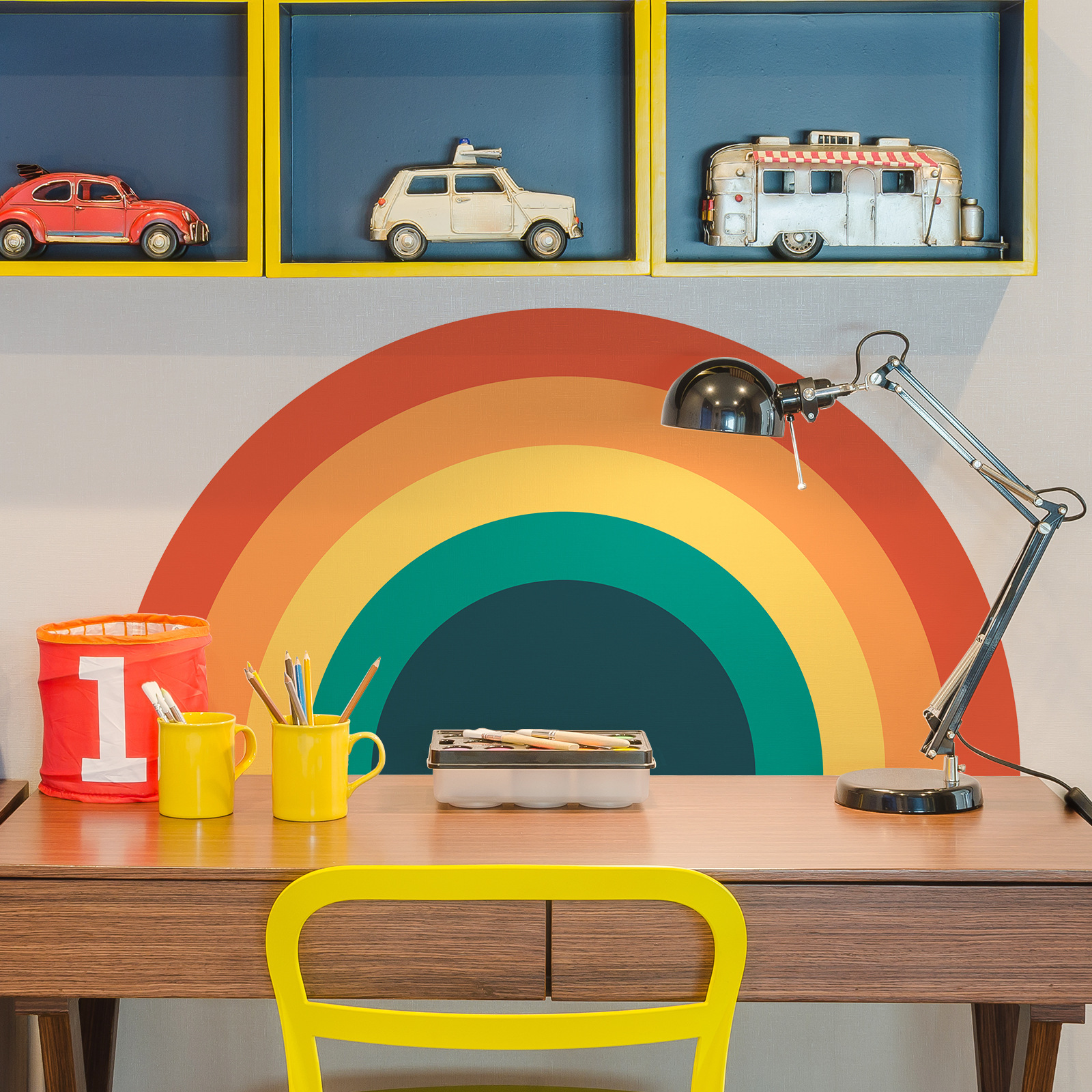 Half Rainbow Wall Sticker Large Rainbow Wall Sticker Rainbow - Temu