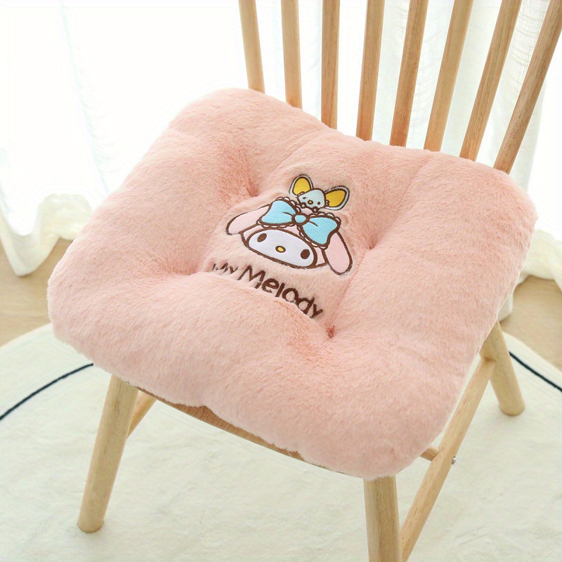 Cartoon Kuromi My Melody Non-slip Plush Chair Cushion Backrest Chair Pillow  Gift
