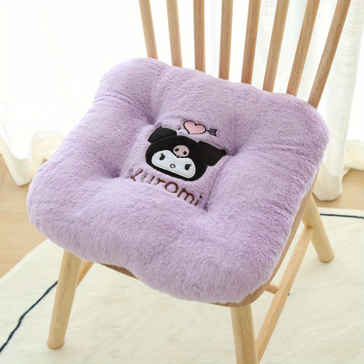 Cartoon Kuromi My Melody Non-slip Plush Chair Cushion Backrest Chair Pillow  Gift