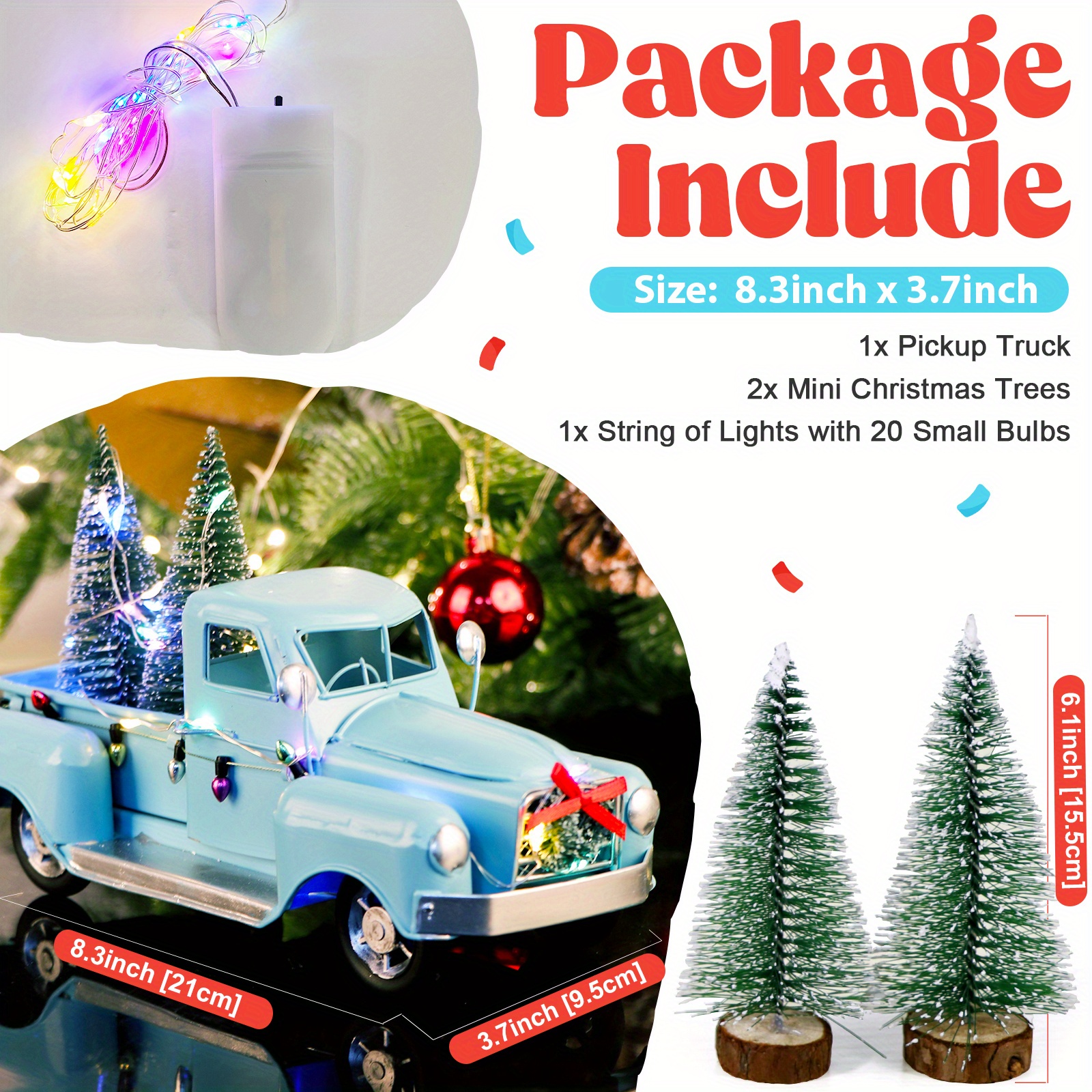 Impress Life Christmas Tree Farmhouse Truck String Lights Decoration, —  CHIMIYA