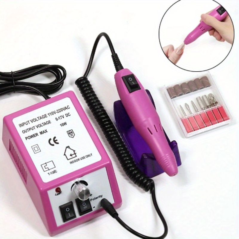 

Professional Manicure Drill Machine Set, Nail Files Drill Bits Gel Polish Remover Tools Low Noise Cutters Nail File Kit