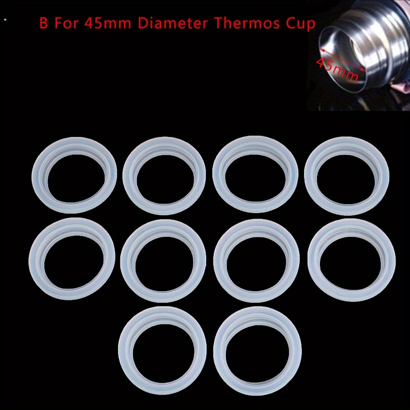 10Pcs Vacuum Bottle Mug Stopper Cup Flask Cover Safety Sealing Gaskets Ring  Lids