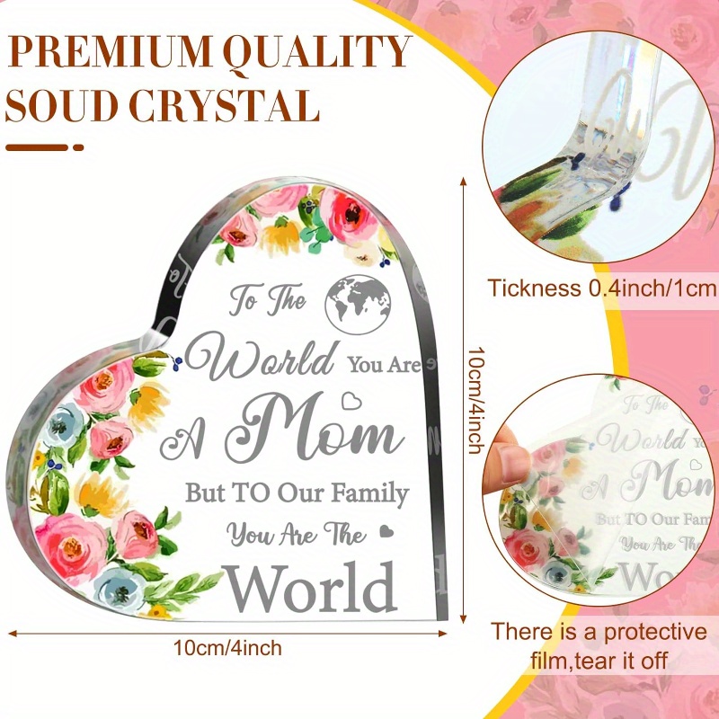 Bonus Mom Gifts Mom Son Stepdaughter Stepmom Stepson Gifts Crystal Glass  Mom in Law Gift for Women Funny Clear Paperweights Keepsake for Mother's  Day