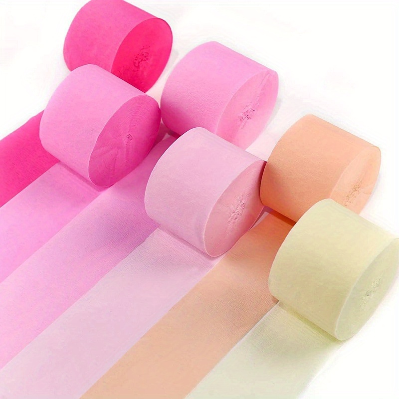 Ruban de papier pansement coloré roulé, pompon en papier