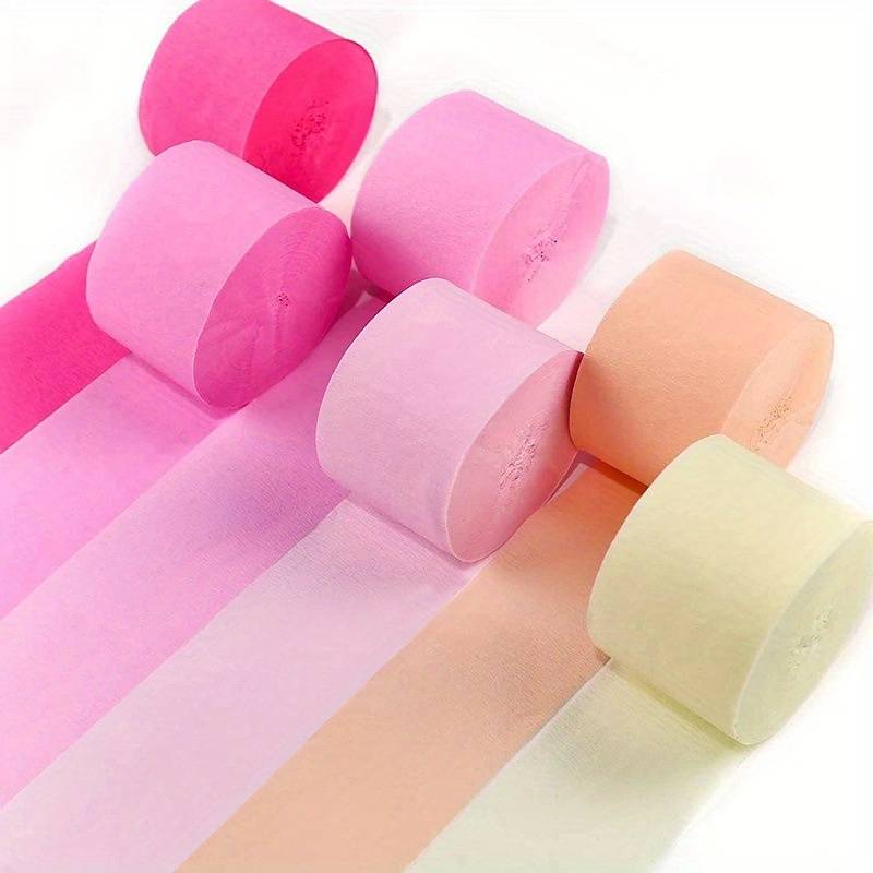 Lot De 10 Rouleaux Papier Crépon Multicolores - 25 M X 4,5 Cm Chacun - Pour Décorations Fête, Mariage, Anniversaire, DIY