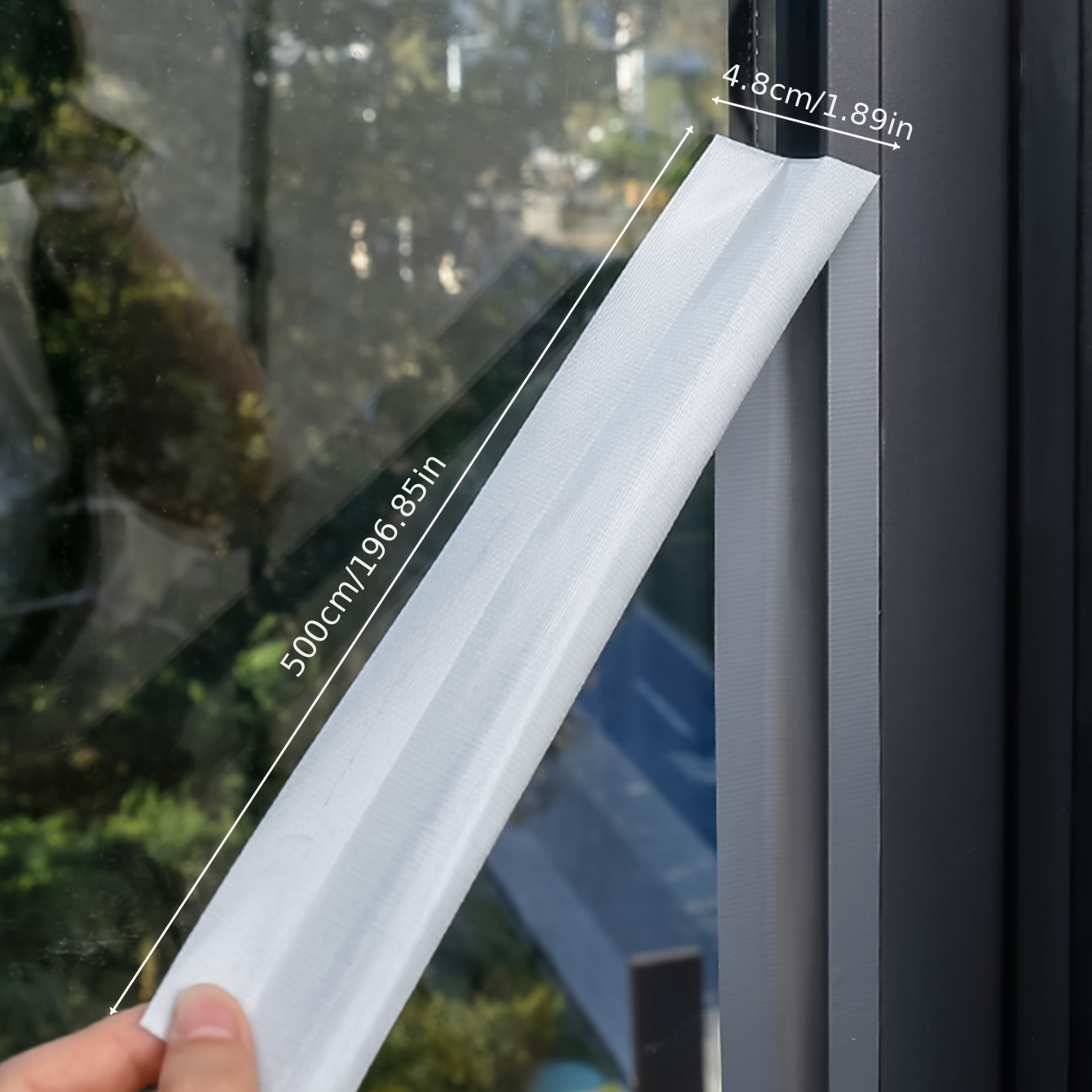 1 Rolle 16,4ft Fenster Winddichte Thermische Folie Fensterabdichtungsband,  196,85x1,89 Zoll