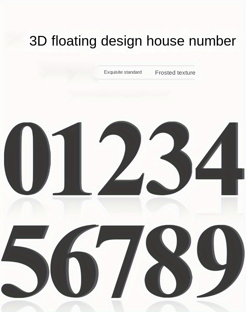 Floating House Number Metal Modern House Numbers Mailbox - Temu