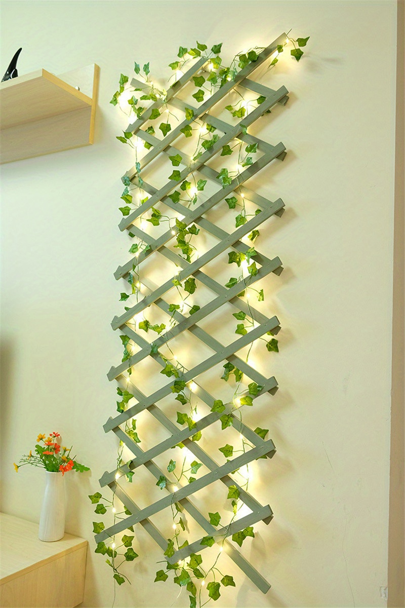 5.0 Meter Green Artificial Ivy Leaves Fairy String Lights, Artificial Garland Plant Vine Fairy Light For Bedroom Wedding Office Party Holiday Patio Wall Decor