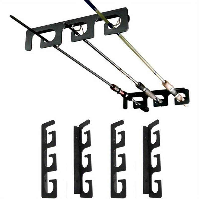 1 Pair Fishing Pole Display Stand Acrylic Fishing Rod Wall Mount Rod Holder  Bracket Horizontal Hang