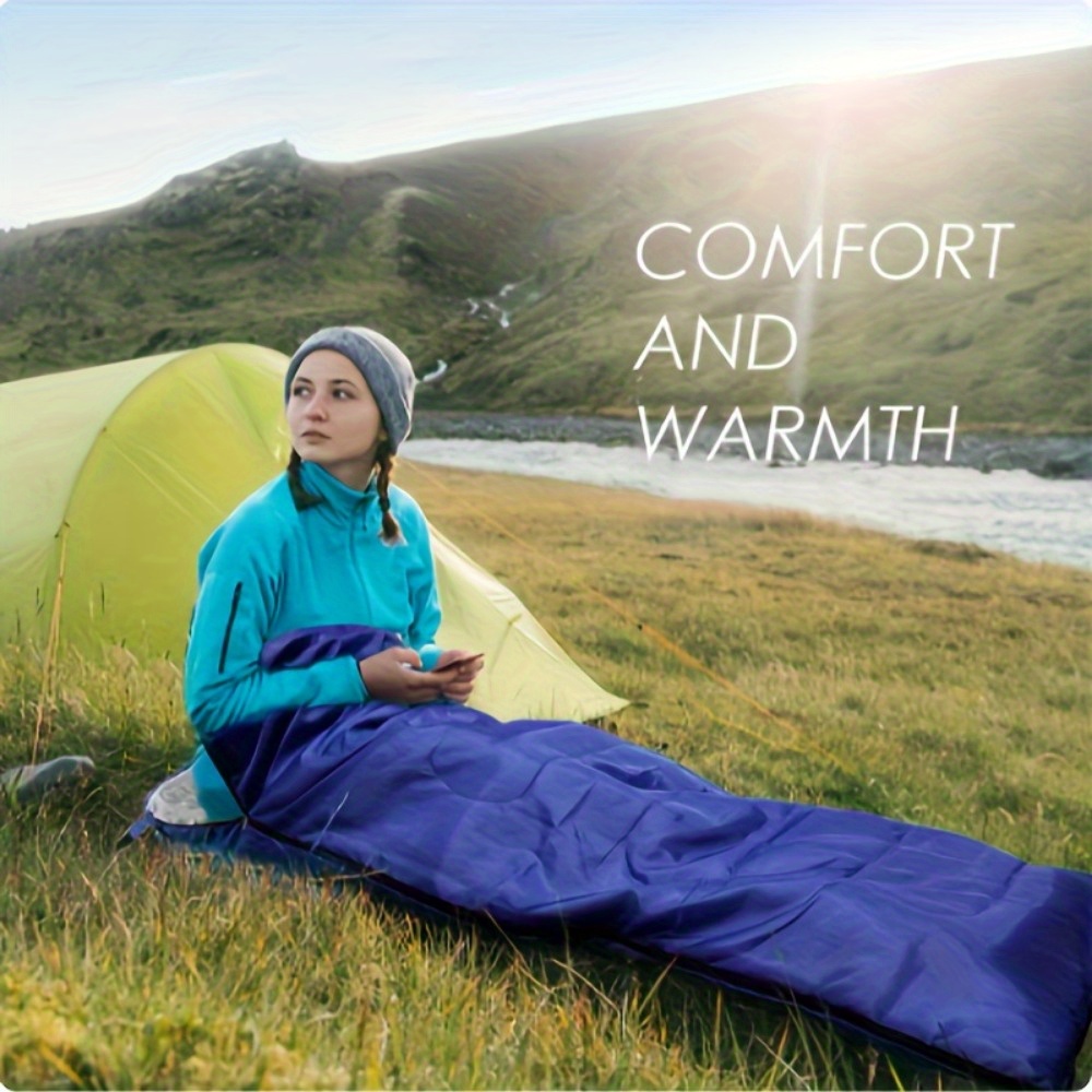 Saco de dormir cálido para acampar al aire libre para adultos, saco de  dormir de viaje
