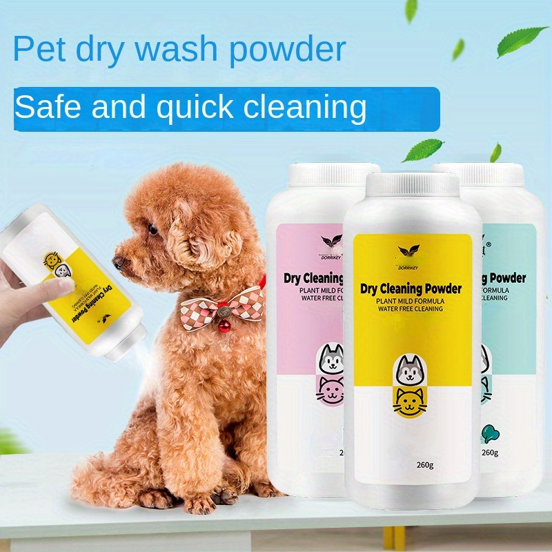 

Pet Dry Cleaning Powder 260g Dogs And Cats Leave-in Shampoo Shower Gel Puppies And Rabbits Bath Cleaning Pet Shower Gel