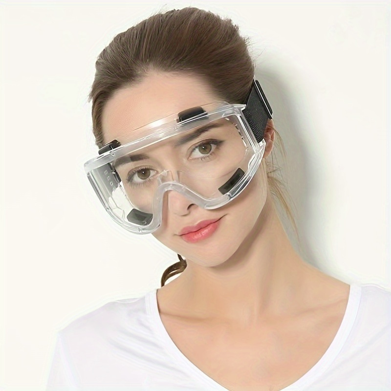  Gafas protectoras de seguridad, protección ocular suave y  transparente, antiniebla, se adaptan sobre los lentes, perfectos para  construcción, tiro, trabajo de laboratorio (1 unidad) : Herramientas y  Mejoras del Hogar