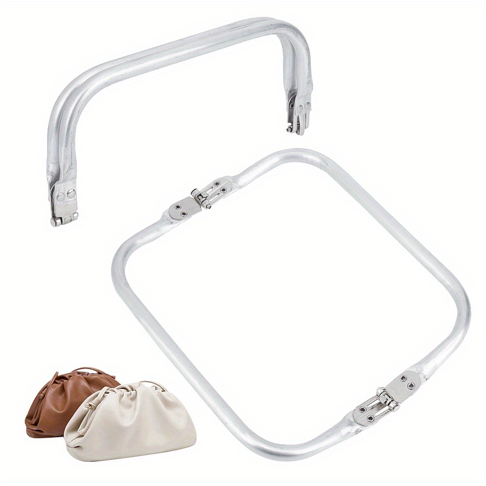 

2pcs 200mm Aluminum Purse Frame Kiss Clasp Internal Square-shaped Assembled Bag Clutch Frame For Diy Craft Dinner Pouch Bag Open 180x200x10mm