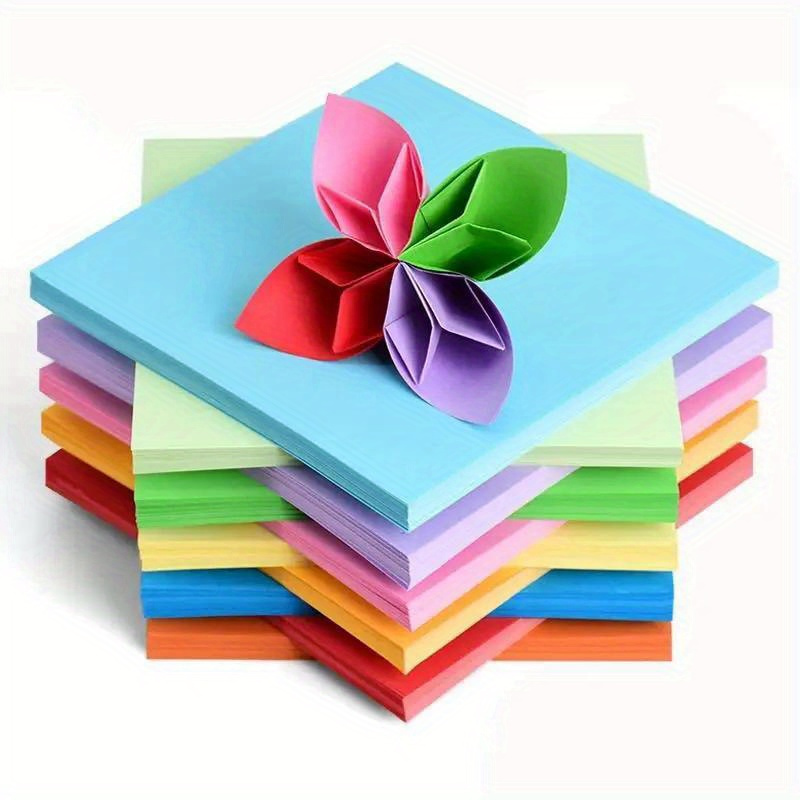 Colored Paper Pastel Cardstock Colorful Origami Papers Kids Square DIY  Crafts Sheet - AliExpress