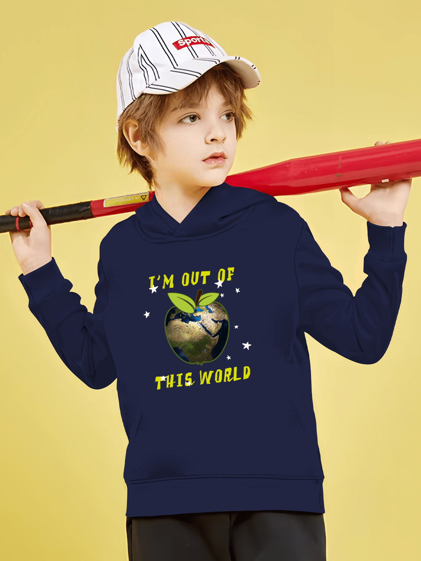 Cartoon Earth Planet Print Hoodies Boys Casual Graphic - Temu Australia