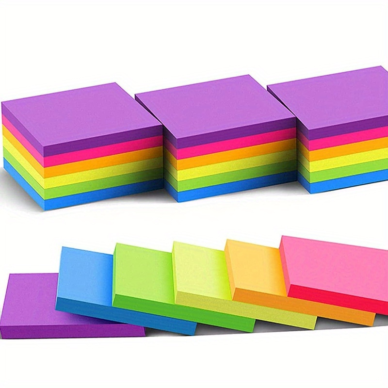 3*3inch Colorful Sticky Notes Fluorescent Sticky Notes Paper Stickable  Primary School Students Special Note Sticky Stickers Large Sticky Notes  Instan