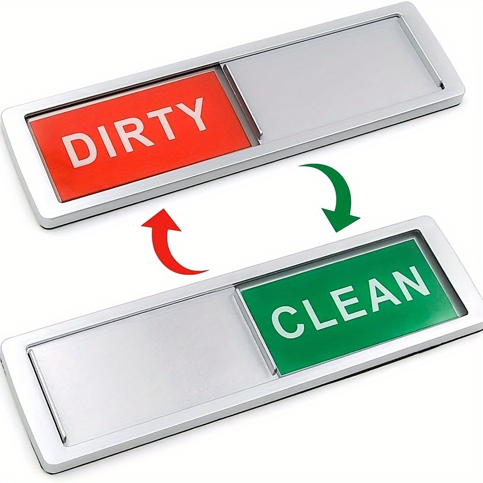 Clean Dirty Dishwasher Magnet Indicator Sign Large Text Magnetic