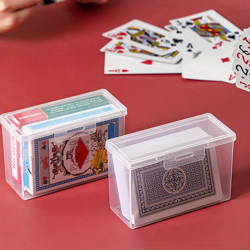 Playing Card Box Clear Deck Case Two Poker Images Can Be - Temu