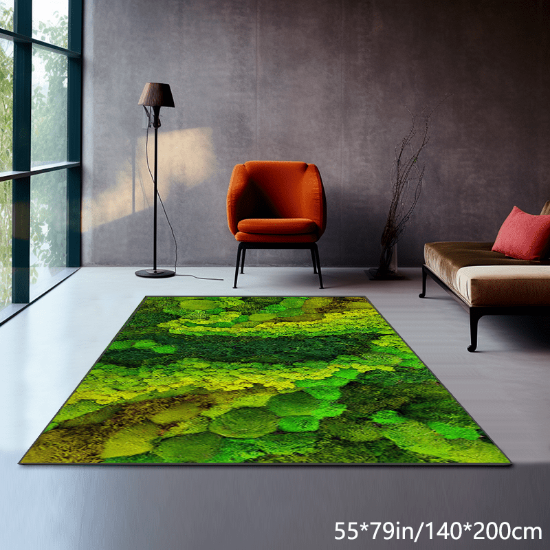 Tropical Plant Leaf Pattern Entrance Door Mat 40*60cm Soft Flannel Carpet Rubber  Indoor Floor