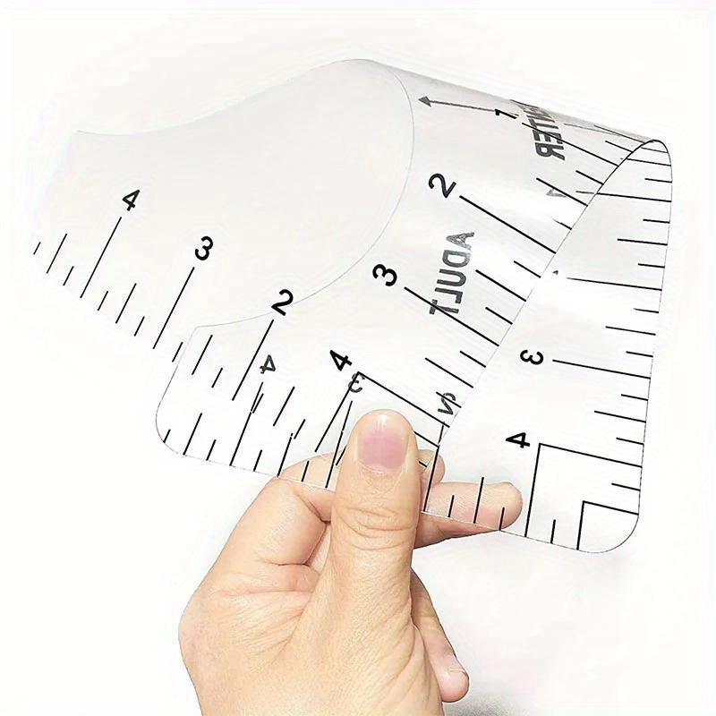 4-in-1 Round T-Shirt Neck Measurement Tools PVC Alignment Rulers For  Guiding Design Clothes Size Handmade Sewing Accessories