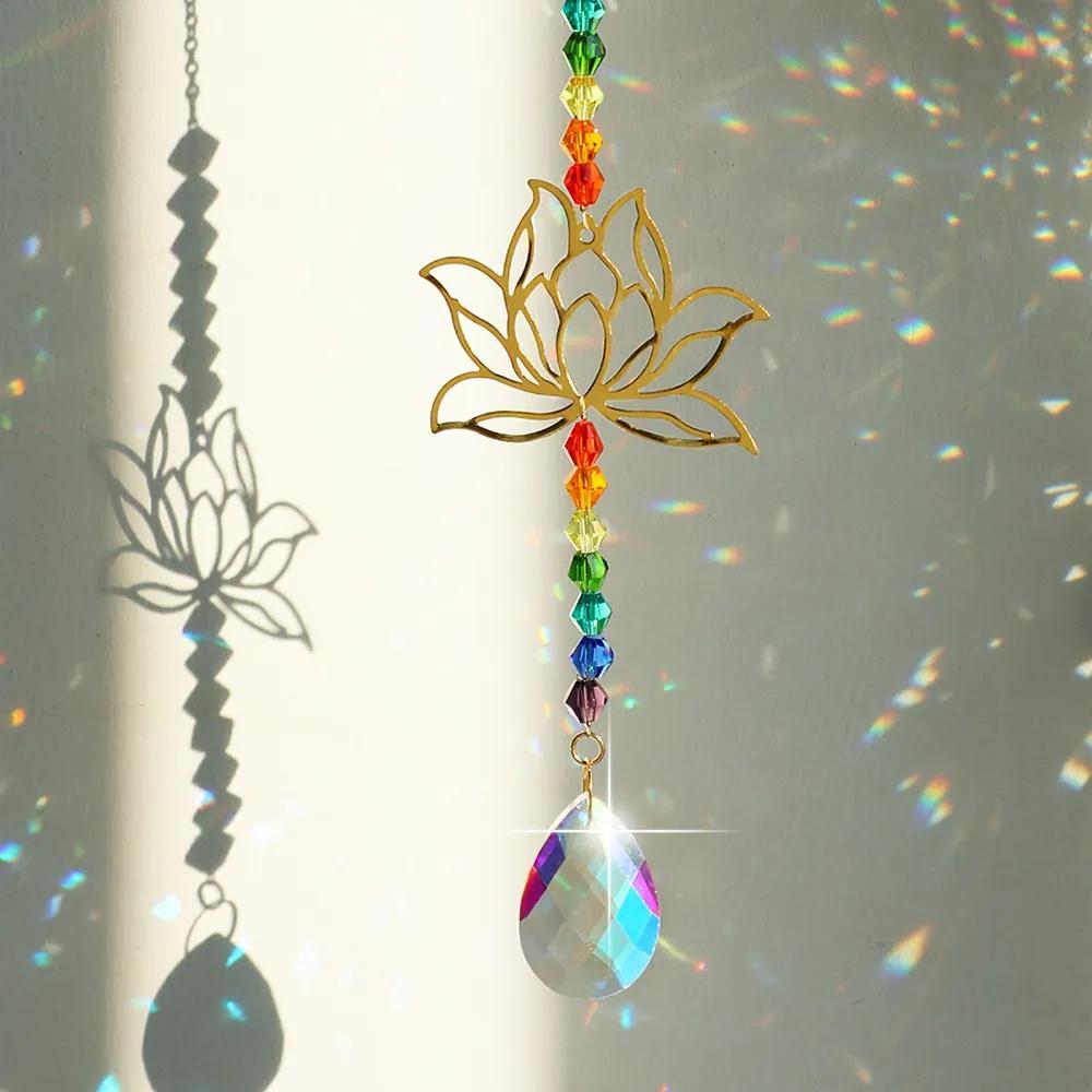 Attrape-soleil en forme d'aile d'ange, pendentif en métal avec boule de  cristal, prisme suspendu pour voiture, attrape-soleil arc-en-ciel, pour  fenêtre, décoration de jardin et de maison