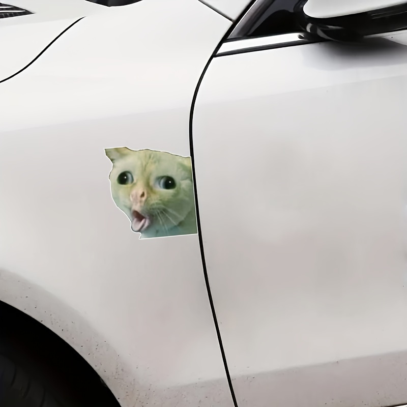 Funny Coughing Cat Meme Sticker Vinyl Waterproof Sticker Cute Decal Car  Laptop Wall Window Bumper Sticker - Temu