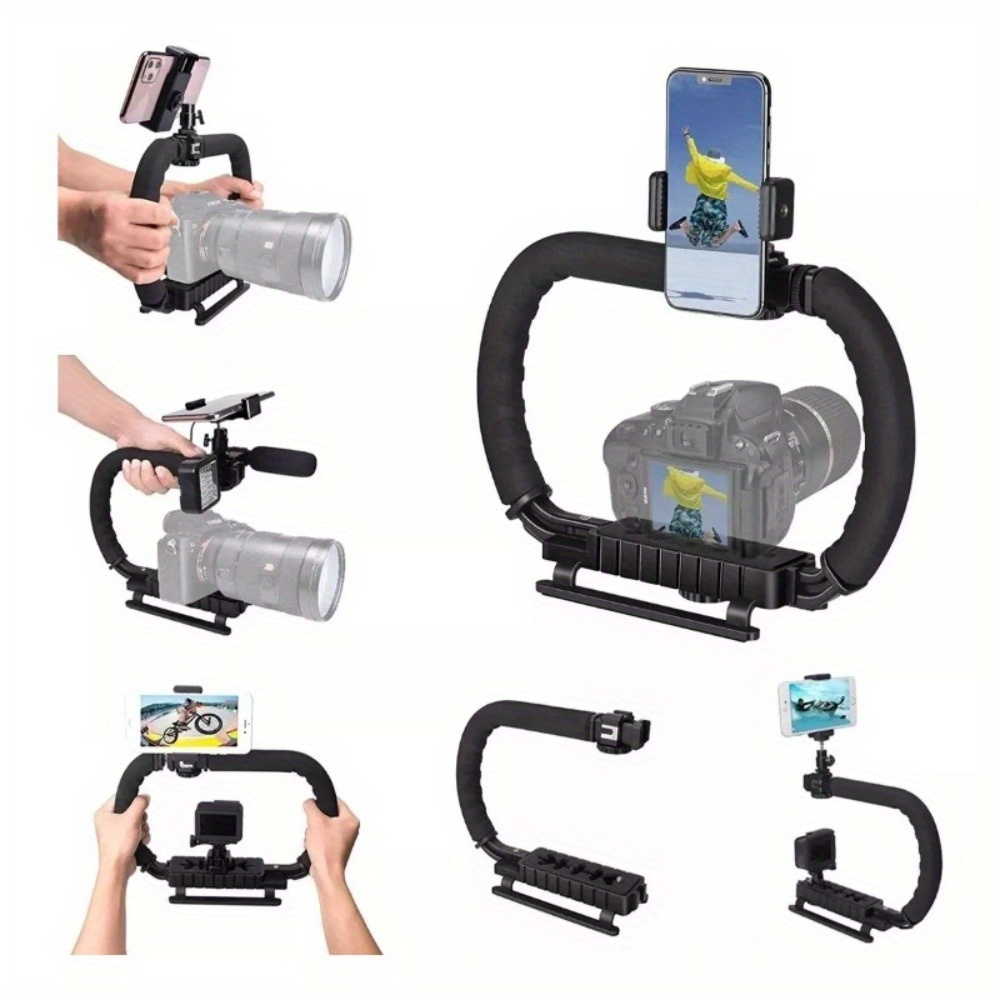 motorized gimbal, videographer using dslr camera anti shake tool