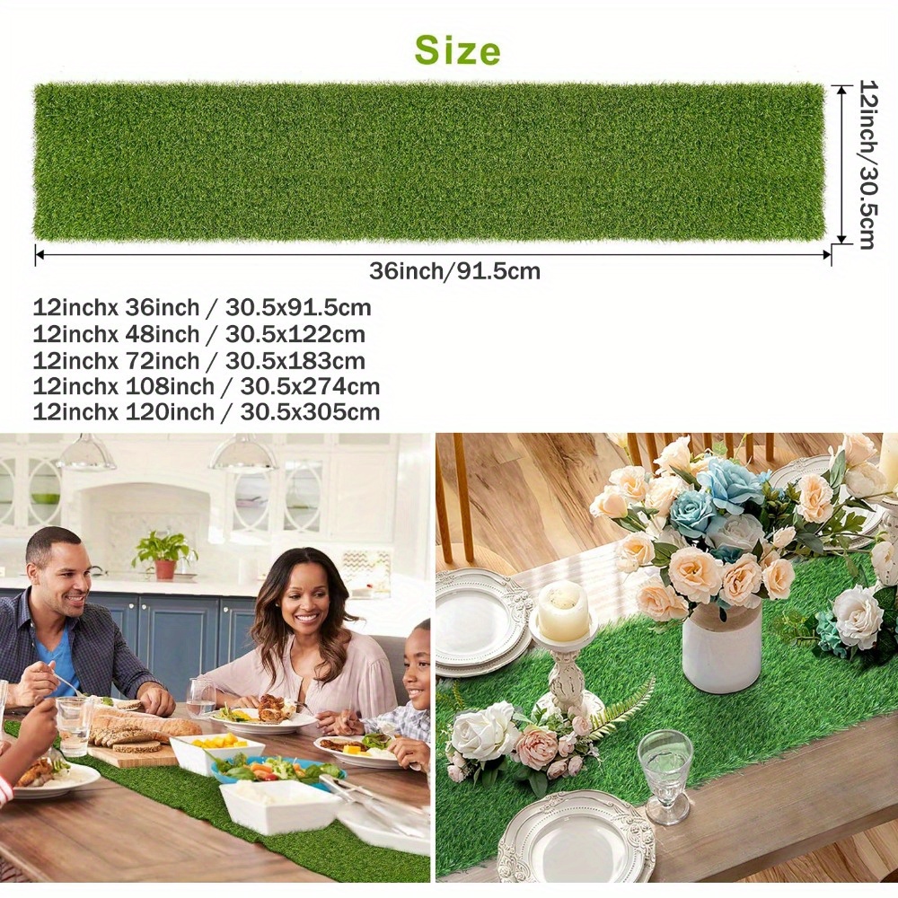 Artificial Grass Table Runners Synthetic Grass Table Runner for Wedding  Party, Birthday, Banquet, Baby Shower, Home Decorations 14 X 72 I -   Sweden