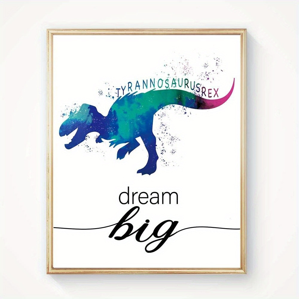 Inspirational Dinosaur Watercolor Art Prints Set of 6 (8”X10