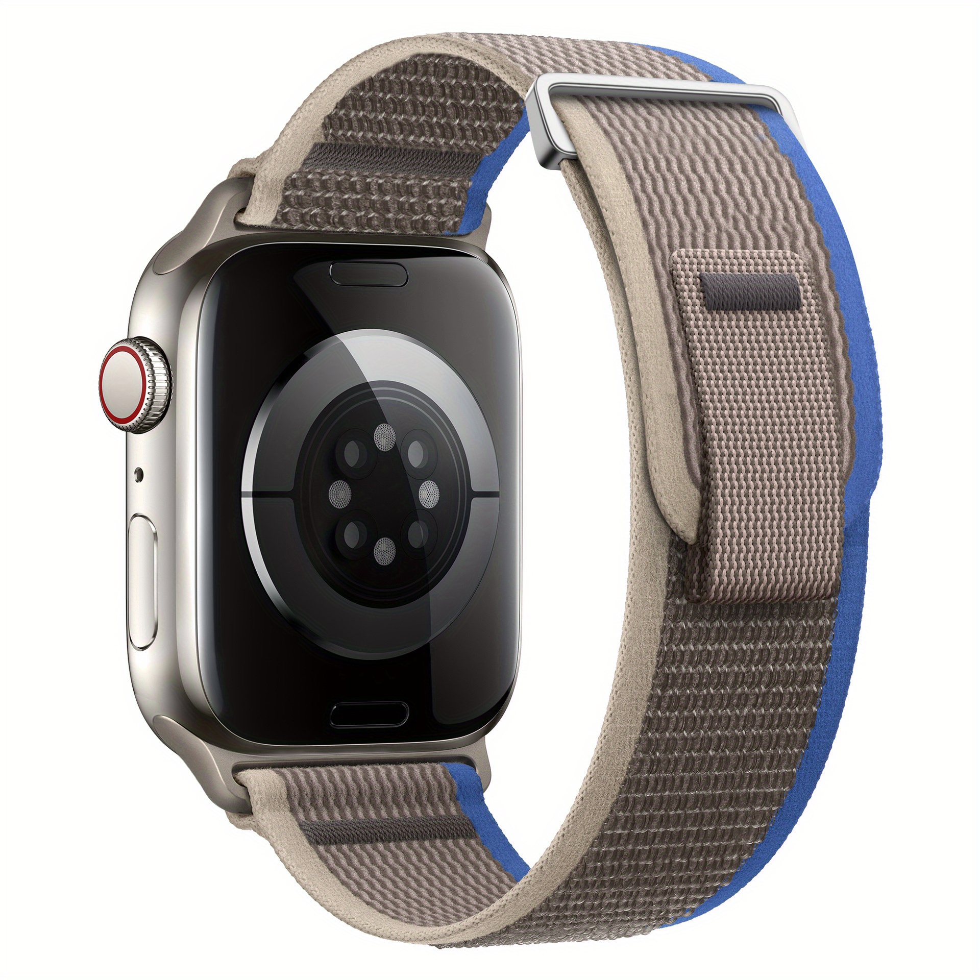 TEMU De Nailon Trenzado, De Material Elástico Y Resistente, Compatible IWatch Ultra De 49 Mm, 45 Mm, 44 Mm, 42 Mm, 41 Mm, 40 Mm Y 38 Mm, Y Series