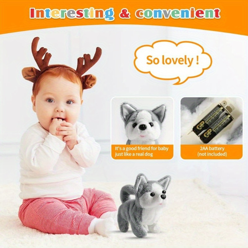 Plush Husky Toy Puppy Electronic Interactive Dog Walking Temu