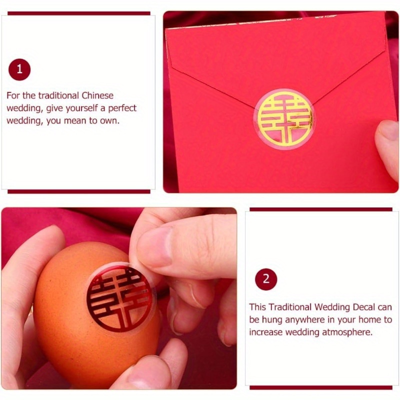 Chinese Style Xi Stickers Red Envelope Sealing Stickers - Temu United  Kingdom
