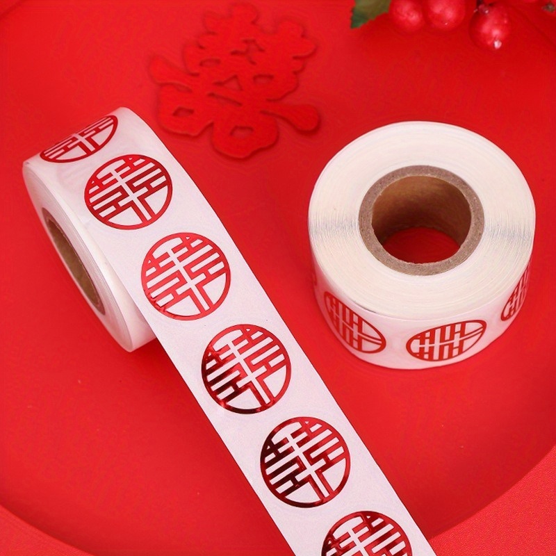 Chinese Style Xi Stickers, Red Envelope Sealing Stickers, Vintage