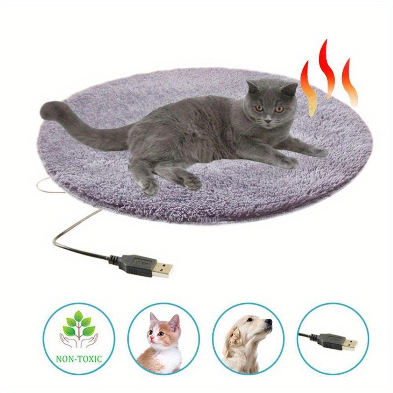 1pza Manta Eléctrica Para Mascotas De Calentamiento A Temperatura  Constante, Impermeable Anti-arañazos, Anti-fugas, Tapete De Carga USB Para  Perros Gatos Pequeños, Cama Redonda Cálida De Peluche Para Mascotas - Temu  Spain