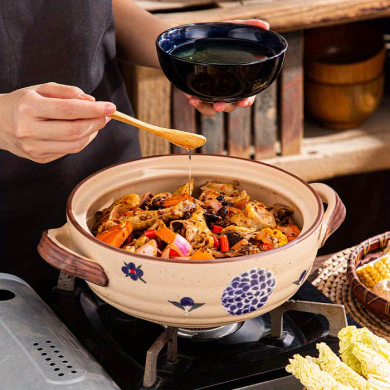 Household Casserole Soup Clay Stew Pots With Lid Rice Noodle Porridge Milk  Cooking Pot Pottery Pot