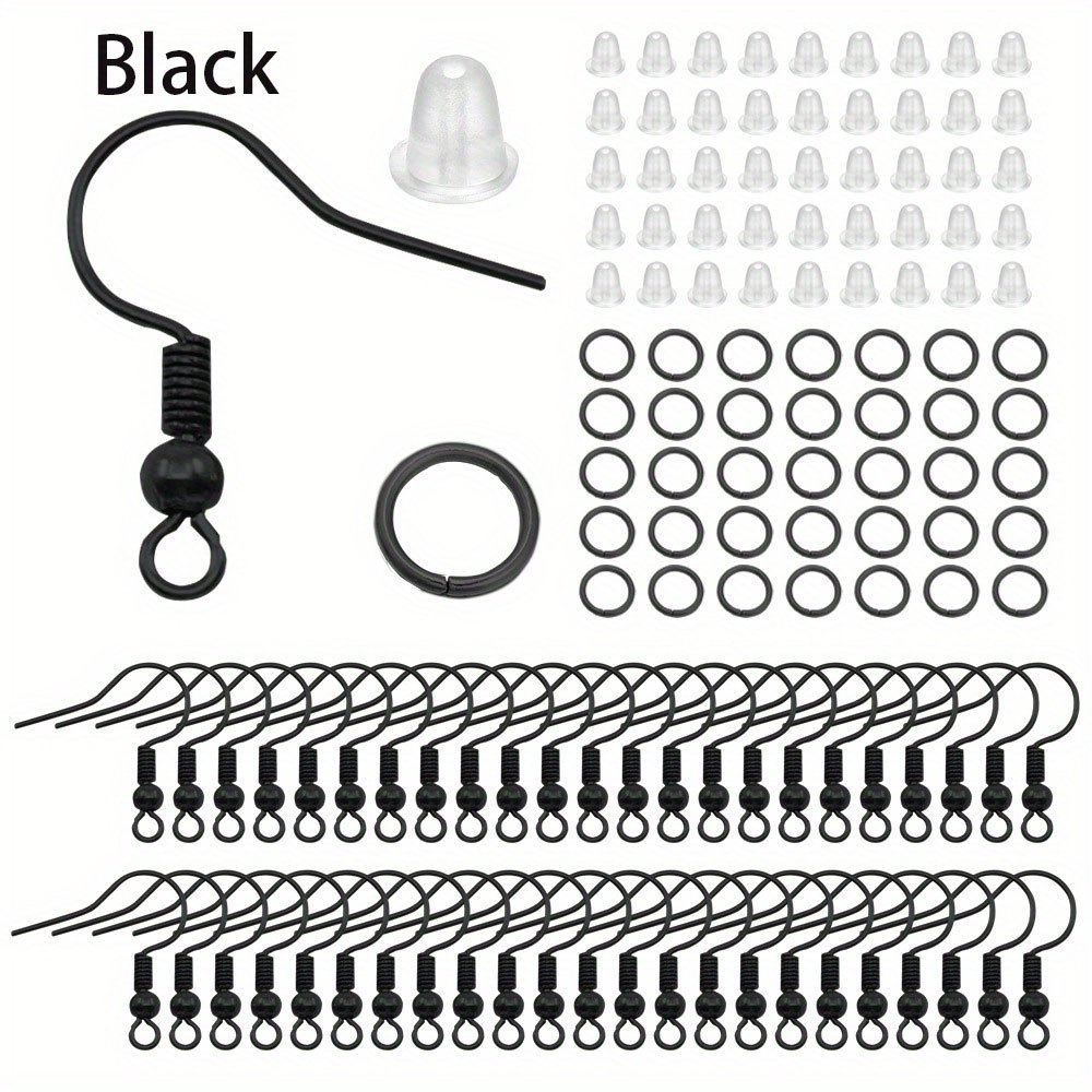 Cheap 300pcs Earrings Set Earring Hooks Open Jump Rings Ear Plug