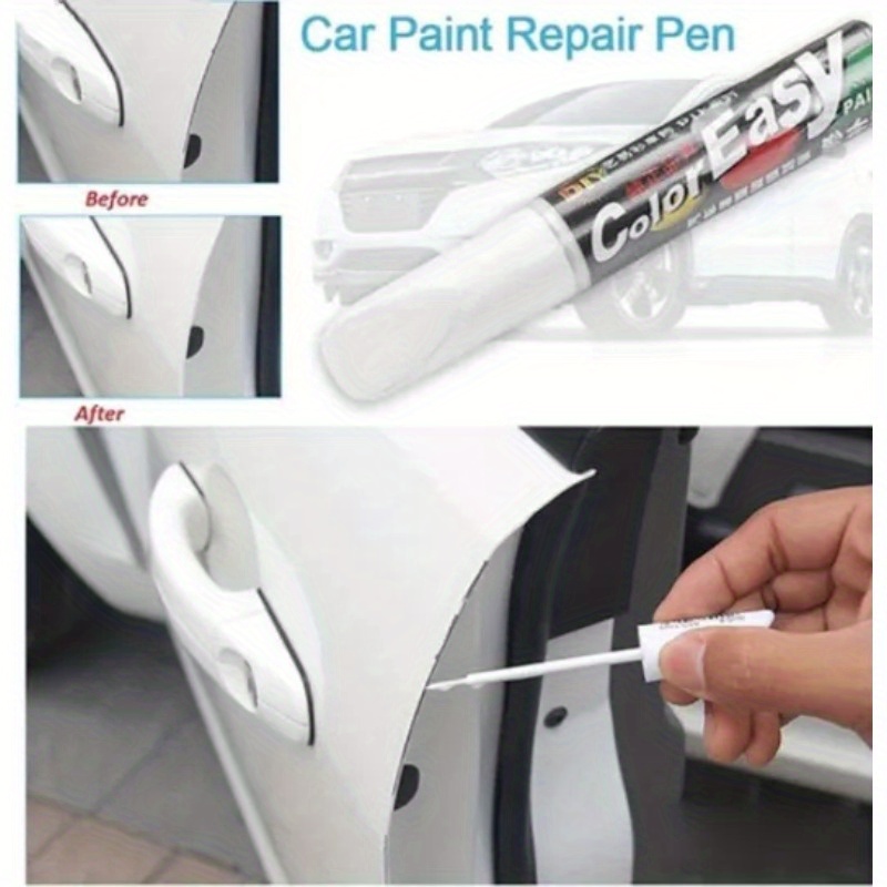 Ouzorp Pintura de retoque de coche, pluma de pintura para reparación de  arañazos de coche, pintura de retoque de coche dos en uno - Blanco puro