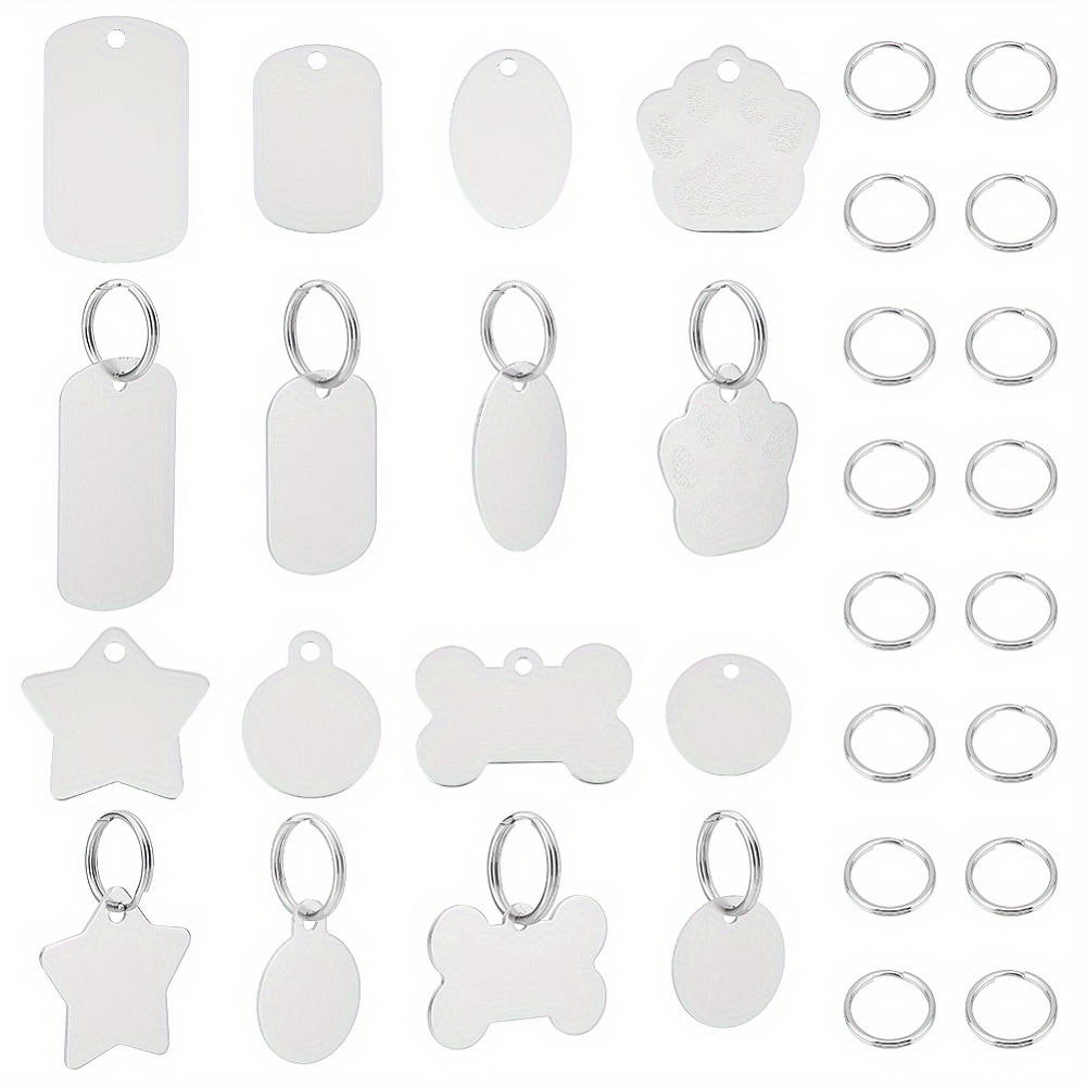 Diy Key Chain Making Kit About Blank Pendants Silver Oval - Temu