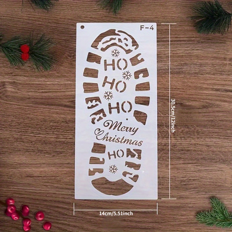 Reusable Santa Claus Foot Print Stencil