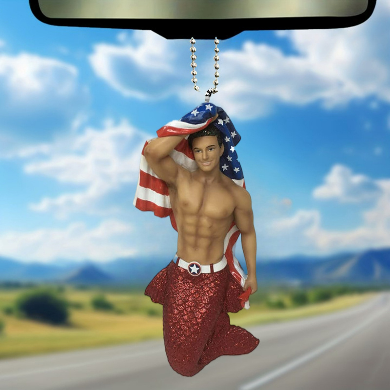 Flat Acrylic Mermaid Pendant for Car Decoration & Accessories