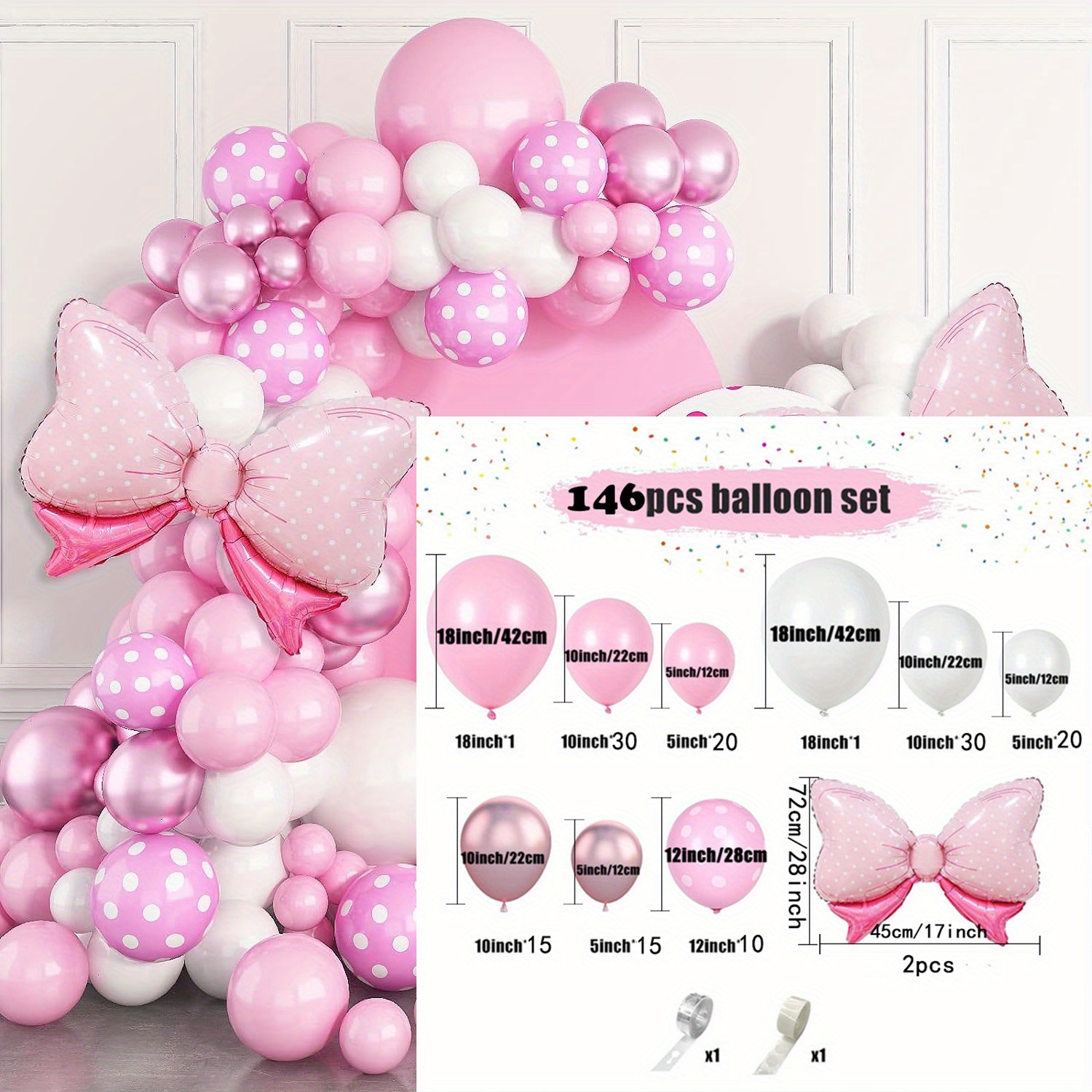 146pcs Kit Archi Ghirlande Palloncini Decorazioni San - Temu Italy