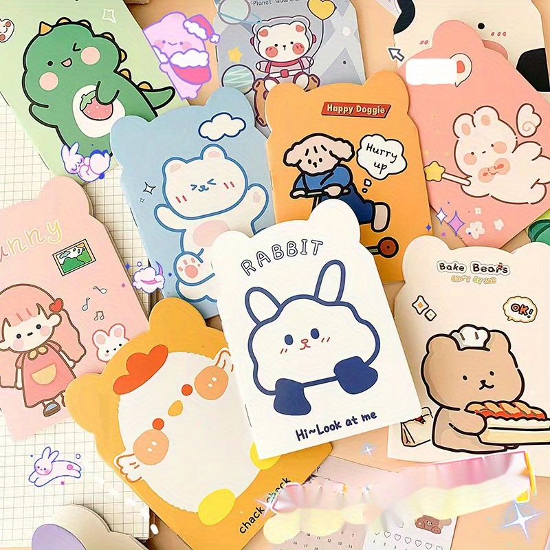 A6 Lovely Cartoon Magnetic Buckle Notebook Waterproof Pu - Temu